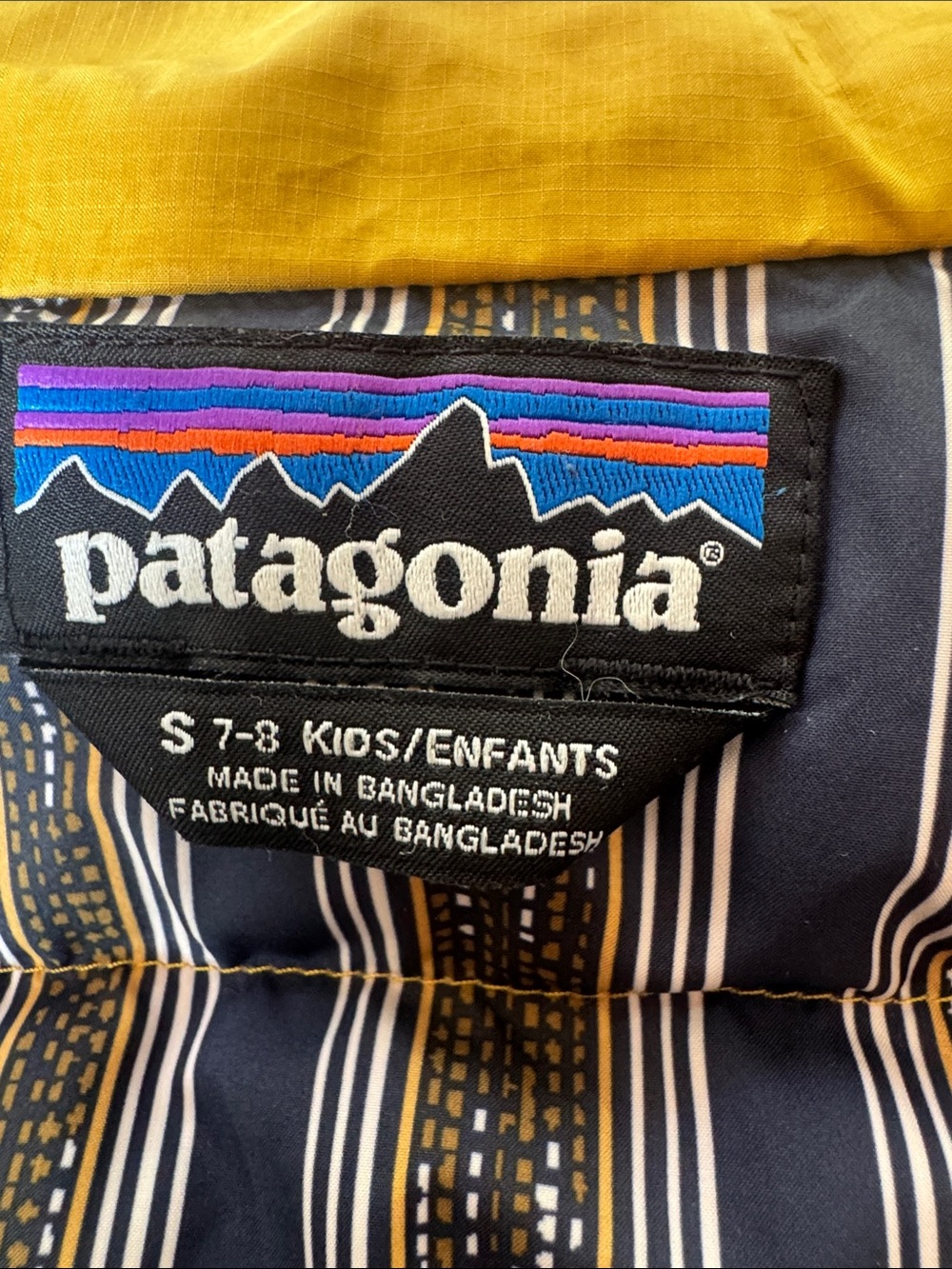 Patagonia Kids' Puffer Jacket in Mustard - Picture 7 of 12